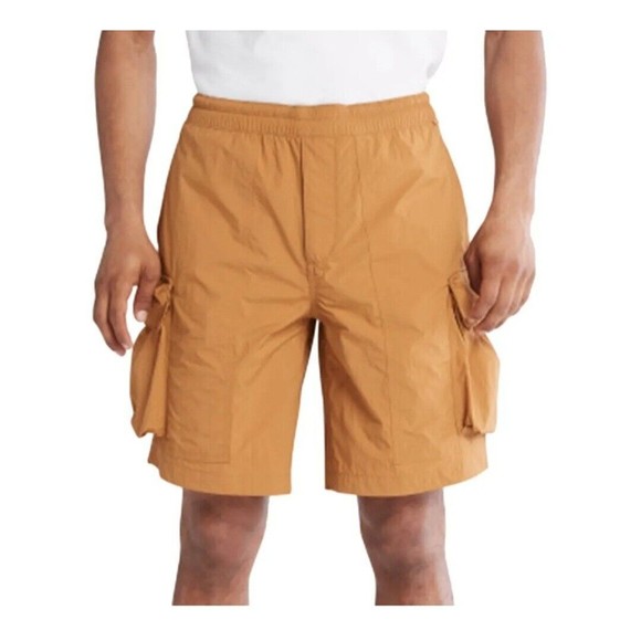 Timberland Cargo Shorts Mens 2XL Wheat Brown Outdoor Hiking Logo Quick Dry - Picture 1 of 10